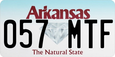 AR license plate 057MTF