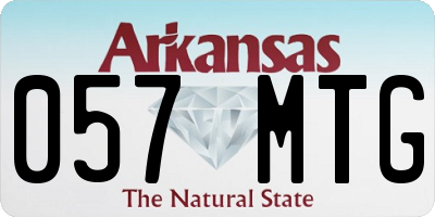 AR license plate 057MTG