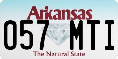 AR license plate 057MTI