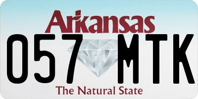 AR license plate 057MTK