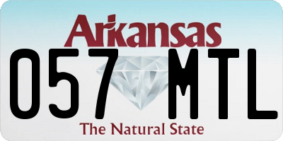 AR license plate 057MTL