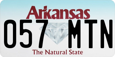 AR license plate 057MTN