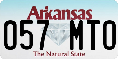 AR license plate 057MTO