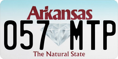 AR license plate 057MTP