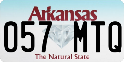 AR license plate 057MTQ