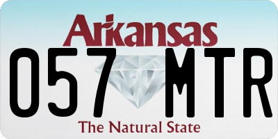 AR license plate 057MTR