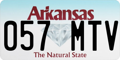 AR license plate 057MTV