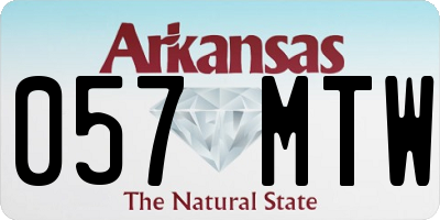 AR license plate 057MTW