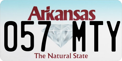 AR license plate 057MTY