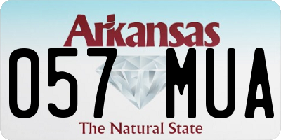 AR license plate 057MUA