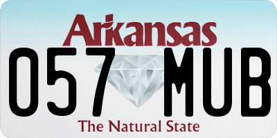 AR license plate 057MUB