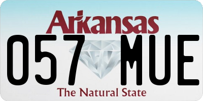 AR license plate 057MUE