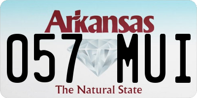 AR license plate 057MUI