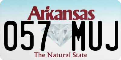 AR license plate 057MUJ