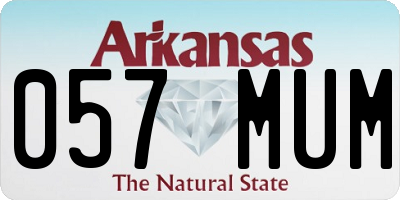 AR license plate 057MUM