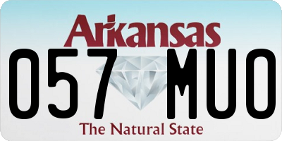 AR license plate 057MUO