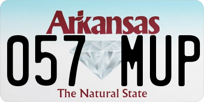 AR license plate 057MUP