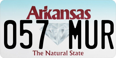 AR license plate 057MUR