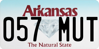 AR license plate 057MUT