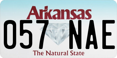 AR license plate 057NAE