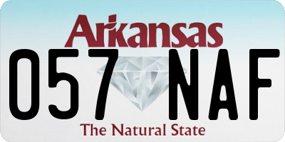 AR license plate 057NAF
