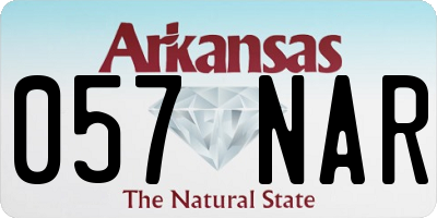 AR license plate 057NAR
