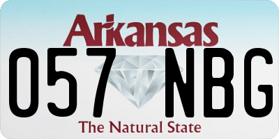 AR license plate 057NBG