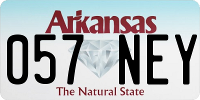 AR license plate 057NEY