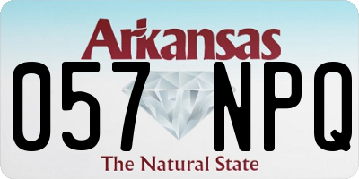 AR license plate 057NPQ