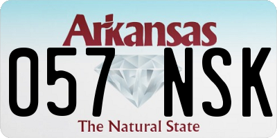 AR license plate 057NSK
