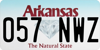 AR license plate 057NWZ
