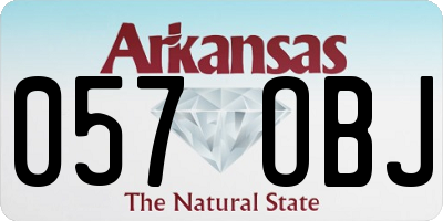 AR license plate 057OBJ