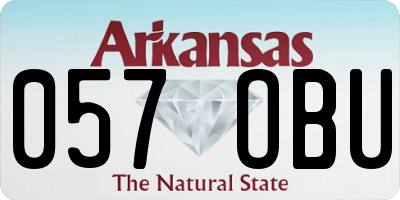 AR license plate 057OBU
