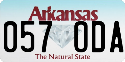 AR license plate 057ODA