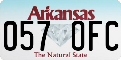 AR license plate 057OFC