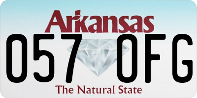 AR license plate 057OFG