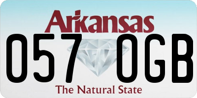 AR license plate 057OGB