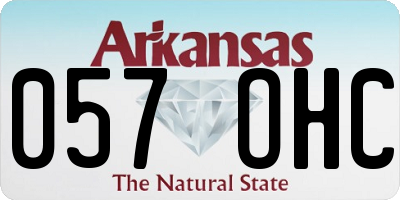 AR license plate 057OHC