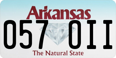 AR license plate 057OII