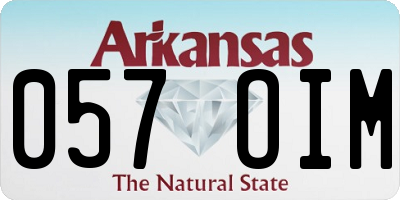 AR license plate 057OIM
