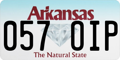 AR license plate 057OIP