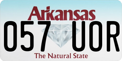 AR license plate 057UOR