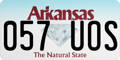 AR license plate 057UOS