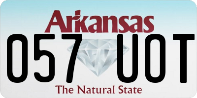 AR license plate 057UOT