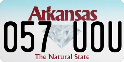 AR license plate 057UOU