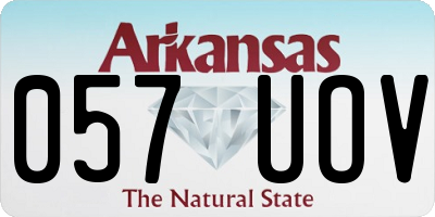 AR license plate 057UOV