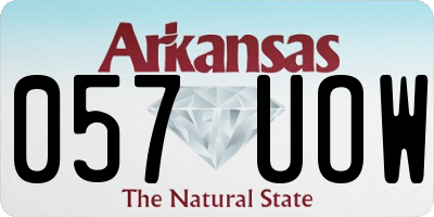 AR license plate 057UOW