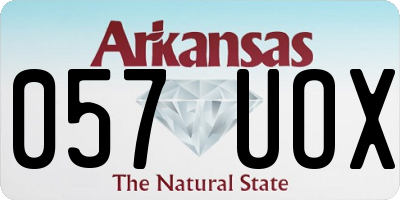 AR license plate 057UOX