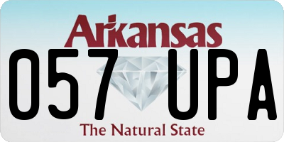 AR license plate 057UPA