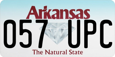 AR license plate 057UPC
